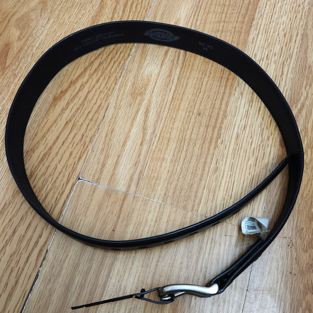 Dickies Mens Black Belt Medium Size 34-36 Missing Loop